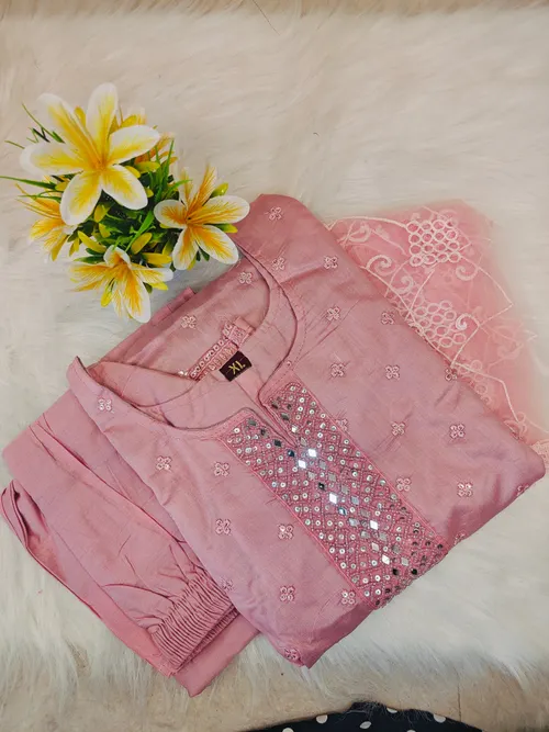 MIRROR WORK KURTI SET KS042